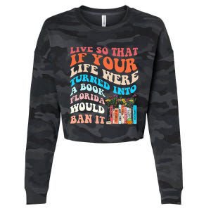 Live So That If Your Life Were Turned Into A Book Cropped Pullover Crew