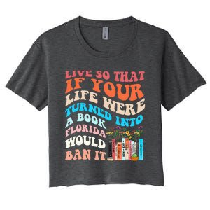 Live So That If Your Life Were Turned Into A Book Women's Crop Top Tee