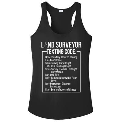 Land Surveying Texting Funny Surveyor Gifts Ladies PosiCharge Competitor Racerback Tank