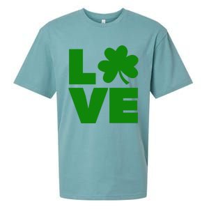 Love Shamrock Typography Green For St Patricks Day Sueded Cloud Jersey T-Shirt