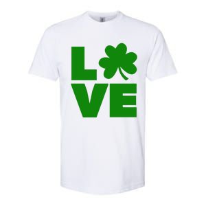 Love Shamrock Typography Green For St Patricks Day Softstyle CVC T-Shirt