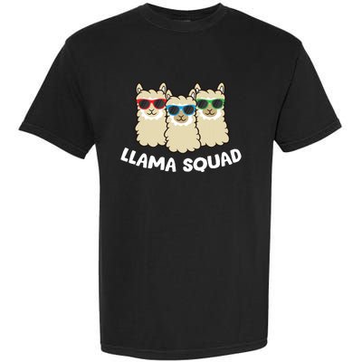 Llama Squad Team Llama Matching Sunglasses Love Llamas Garment-Dyed Heavyweight T-Shirt