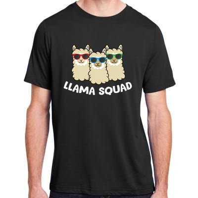 Llama Squad Team Llama Matching Sunglasses Love Llamas Adult ChromaSoft Performance T-Shirt