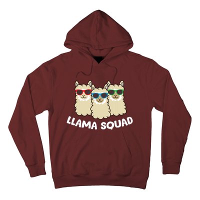 Llama Squad Team Llama Matching Sunglasses Love Llamas Hoodie