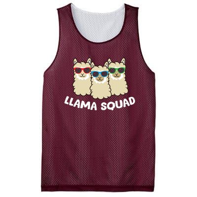 Llama Squad Team Llama Matching Sunglasses Love Llamas Mesh Reversible Basketball Jersey Tank