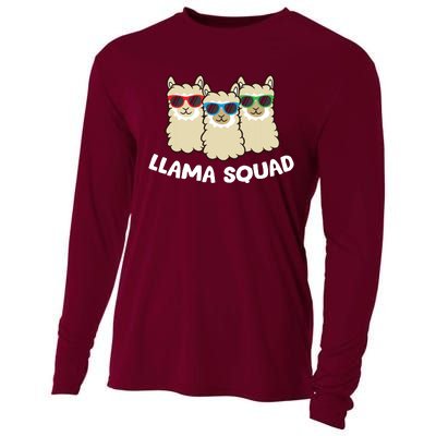 Llama Squad Team Llama Matching Sunglasses Love Llamas Cooling Performance Long Sleeve Crew