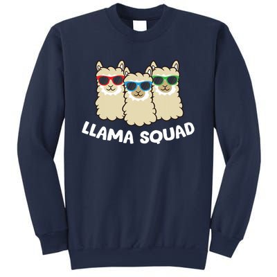 Llama Squad Team Llama Matching Sunglasses Love Llamas Sweatshirt