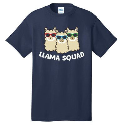 Llama Squad Team Llama Matching Sunglasses Love Llamas Tall T-Shirt