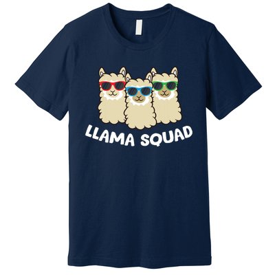 Llama Squad Team Llama Matching Sunglasses Love Llamas Premium T-Shirt