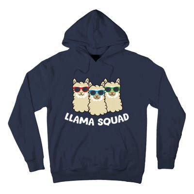 Llama Squad Team Llama Matching Sunglasses Love Llamas Tall Hoodie