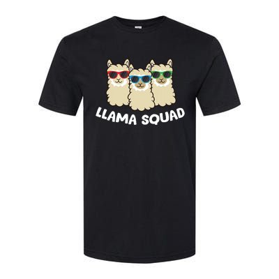 Llama Squad Team Llama Matching Sunglasses Love Llamas Softstyle CVC T-Shirt