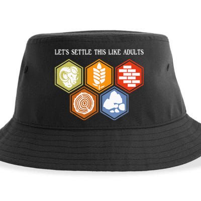 LetS Settle This Like Adults Tabletop Game Board Gaming Sustainable Bucket Hat