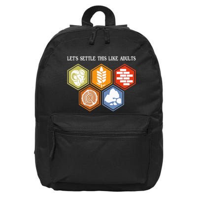 LetS Settle This Like Adults Tabletop Game Board Gaming 16 in Basic Backpack