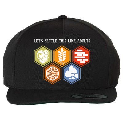 LetS Settle This Like Adults Tabletop Game Board Gaming Wool Snapback Cap