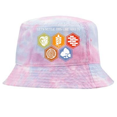 LetS Settle This Like Adults Tabletop Game Board Gaming Tie-Dyed Bucket Hat