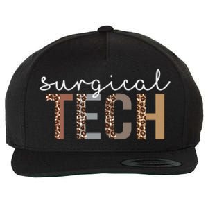 Leopard Surgical Tech Appreciation Healthcare Workers Cute Gift Wool Snapback Cap