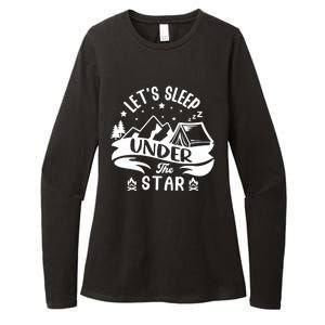 Lets Sleep Under The Stars Camping Womens CVC Long Sleeve Shirt