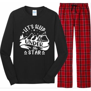 Lets Sleep Under The Stars Camping Long Sleeve Pajama Set