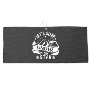 Lets Sleep Under The Stars Camping Large Microfiber Waffle Golf Towel