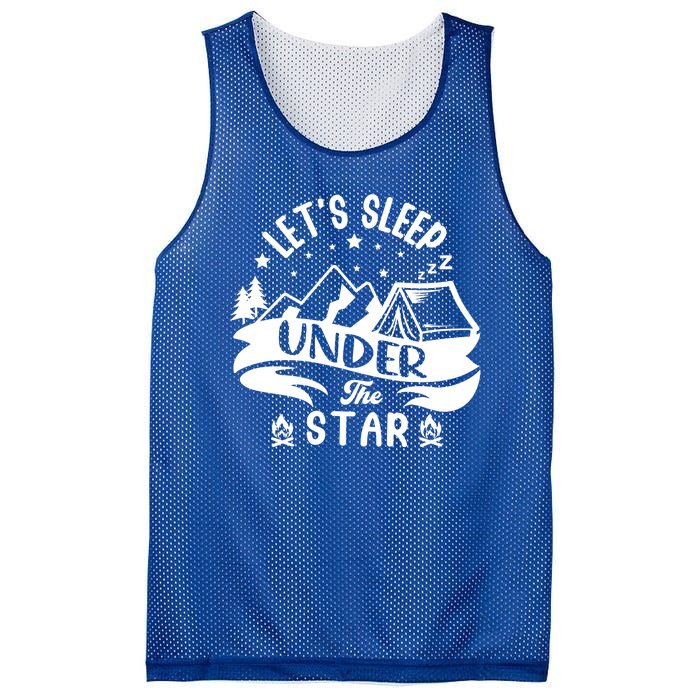 Lets Sleep Under The Stars Camping Mesh Reversible Basketball Jersey Tank