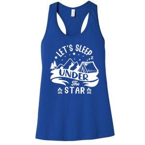 Lets Sleep Under The Stars Camping Women's Racerback Tank