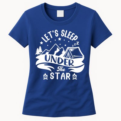 Lets Sleep Under The Stars Camping Womens T-Shirt