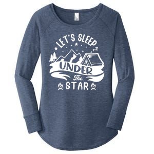 Lets Sleep Under The Stars Camping Women's Perfect Tri Tunic Long Sleeve Shirt