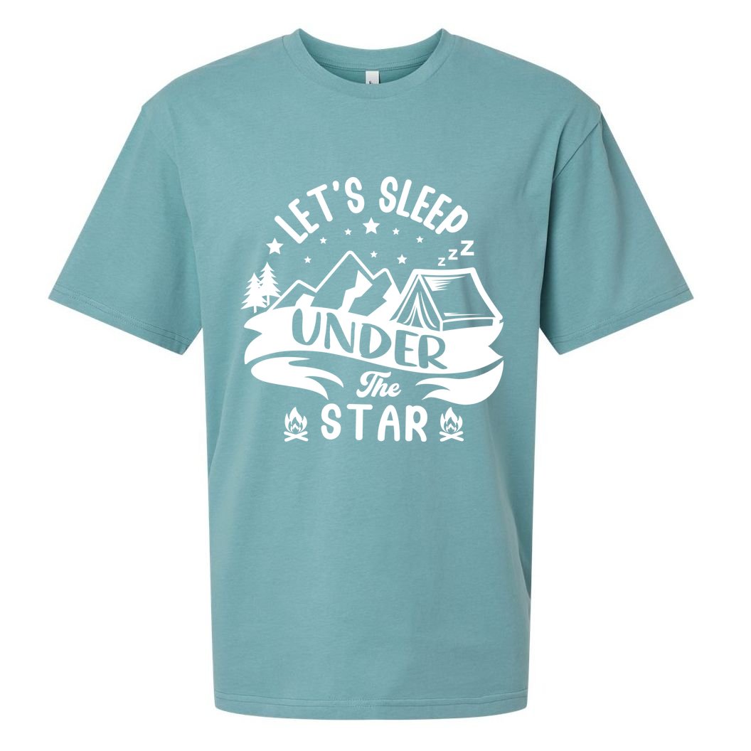 Lets Sleep Under The Stars Camping Sueded Cloud Jersey T-Shirt
