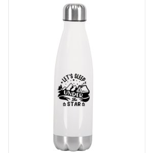 Lets Sleep Under The Stars Camping Stainless Steel Insulated Water Bottle