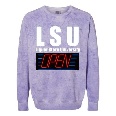 Liquor Store University LSU Funny Parody Colorblast Crewneck Sweatshirt