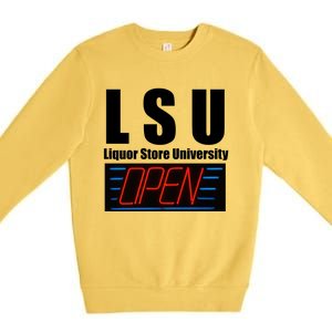 Liquor Store University LSU Funny Parody Premium Crewneck Sweatshirt