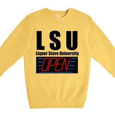 Liquor Store University LSU Funny Parody Premium Crewneck Sweatshirt