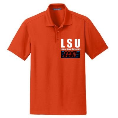 Liquor Store University LSU Funny Parody Dry Zone Grid Polo