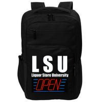 Liquor Store University LSU Funny Parody Impact Tech Backpack