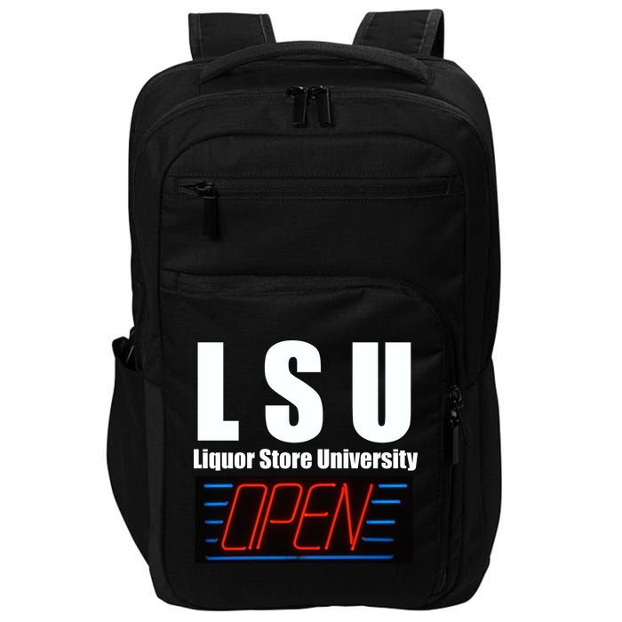 Liquor Store University LSU Funny Parody Impact Tech Backpack