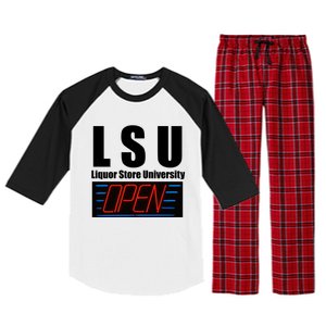 Liquor Store University LSU Funny Parody Raglan Sleeve Pajama Set