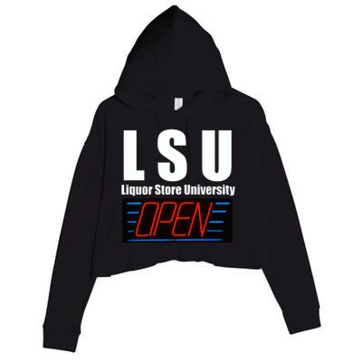 Liquor Store University LSU Funny Parody Crop Fleece Hoodie