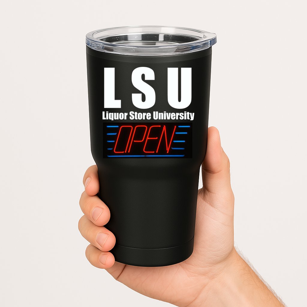 Liquor Store University LSU Funny Parody Tumbler