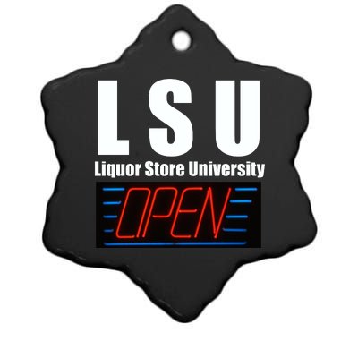 Liquor Store University LSU Funny Parody Ceramic Star Ornament