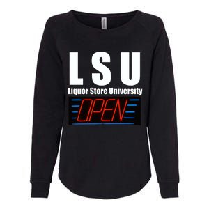 Liquor Store University LSU Funny Parody Womens California Wash Sweatshirt