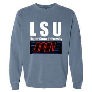 Liquor Store University LSU Funny Parody Garment-Dyed Sweatshirt