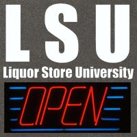 Liquor Store University LSU Funny Parody Cotton Canvas Backpack