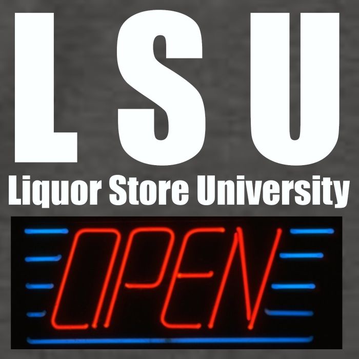 Liquor Store University LSU Funny Parody Vector Backpack