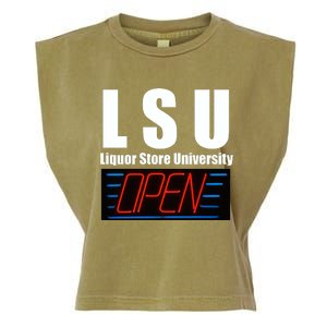 Liquor Store University LSU Funny Parody Garment-Dyed Women's Muscle Tee