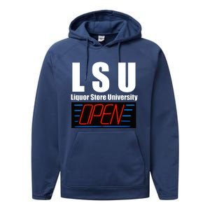 Liquor Store University LSU Funny Parody Performance Fleece Hoodie