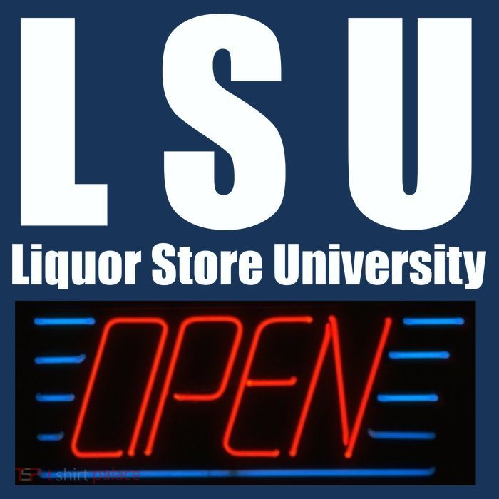 Liquor Store University LSU Funny Parody Tall T-Shirt