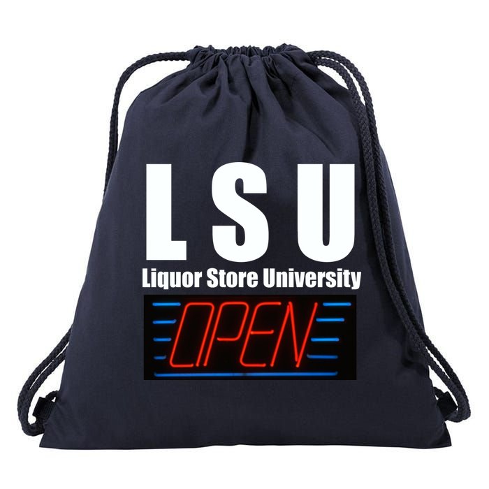Liquor Store University LSU Funny Parody Drawstring Bag