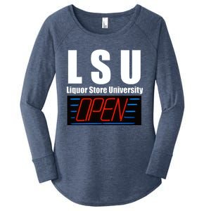 Liquor Store University LSU Funny Parody Women's Perfect Tri Tunic Long Sleeve Shirt