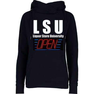 Liquor Store University LSU Funny Parody Womens Funnel Neck Pullover Hood