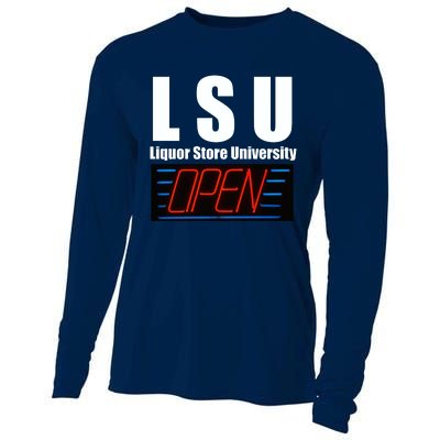 Liquor Store University LSU Funny Parody Cooling Performance Long Sleeve Crew